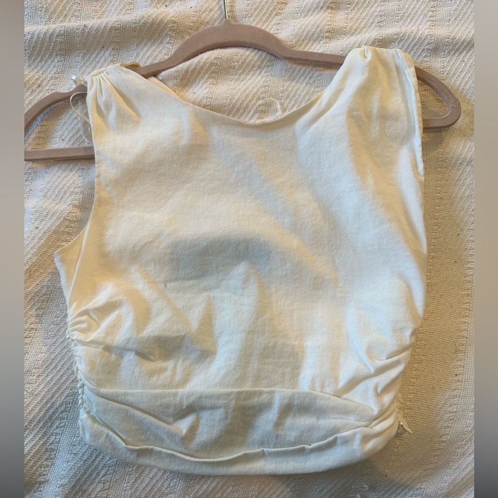 Zara linen crop top